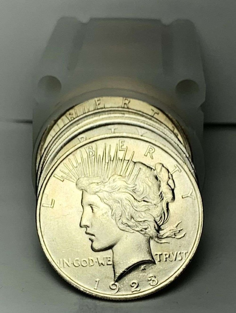 Last Minute! Mint Fresh BU Roll (20) 1923 Peace Silver Dollar (1 of 8)