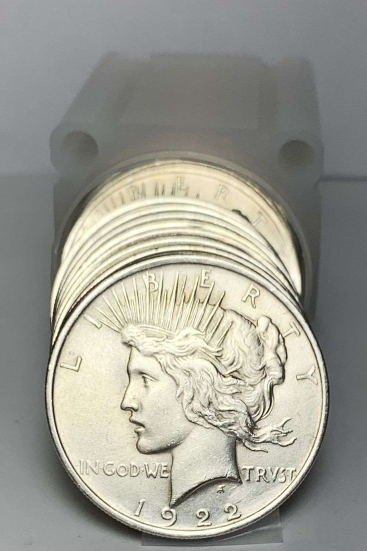 Last Minute! Mint Fresh BU Roll (20) 1922 Peace Silver Dollar (1 of 8)