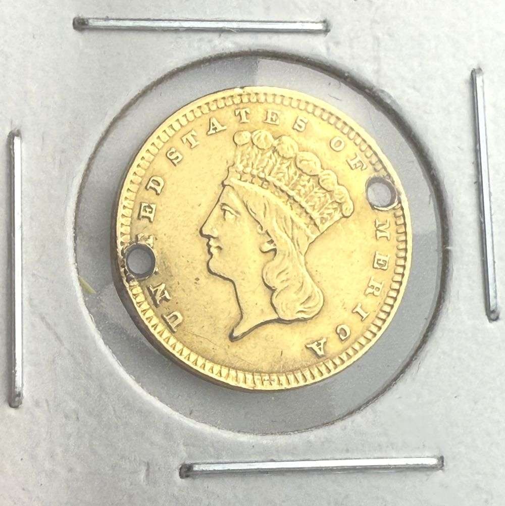 Last Minute! 1853 Gold Indian Princess Type 3: Winner shall receive the exact coin shown here. (BD)