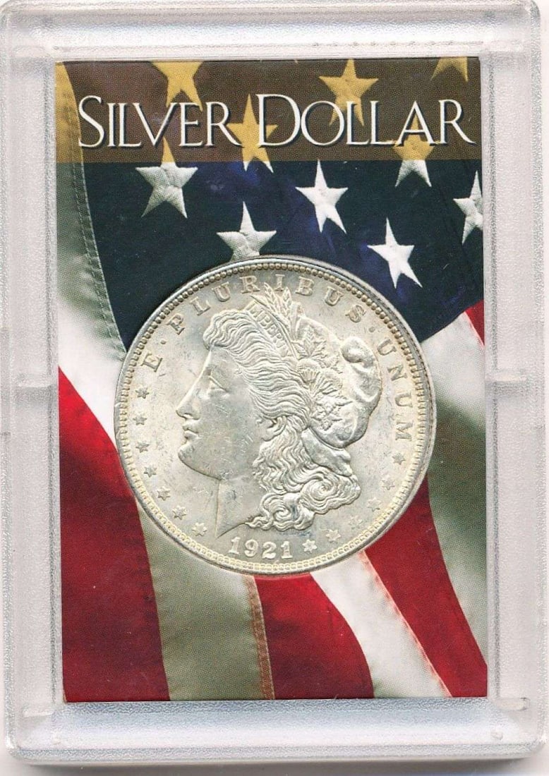 Last Minute! 1921 Morgan Silver Dollar MS64 American Flag Holder: A very special consignment. Once in a great while, some really, really nice silver dollars will hit the market. These coins come from a old, old-timer! By order of the consignor, none of these coins a