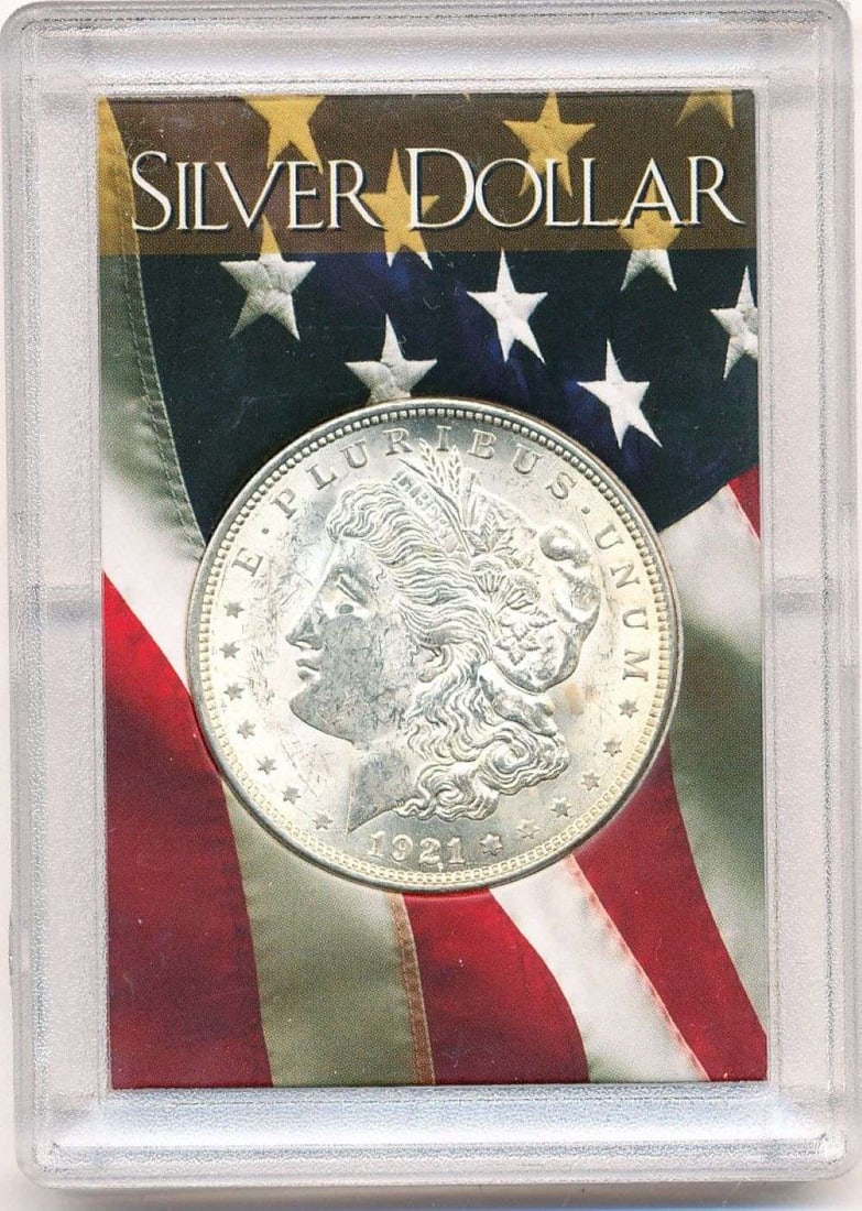 Last Minute! 1921 Morgan Silver Dollar MS64 American Flag Holder: A very special consignment. Once in a great while, some really, really nice silver dollars will hit the market. These coins come from a old, old-timer! By order of the consignor, none of these coins a