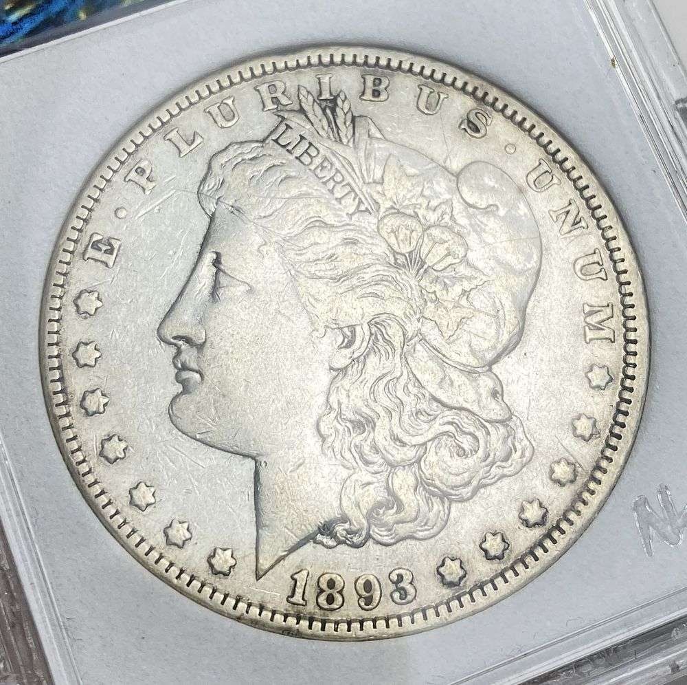 Last Minute! 1893 Morgan Silver Dollar AU50 (1 of 4)
