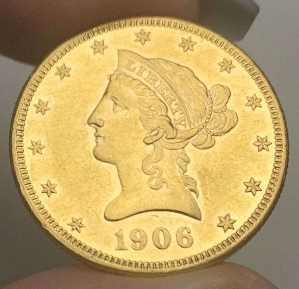 Last Minute! 1906-S Gold $10 Liberty Head MS64 Details: Winner shall receive the exact coin shown here. (MR/ETO)
