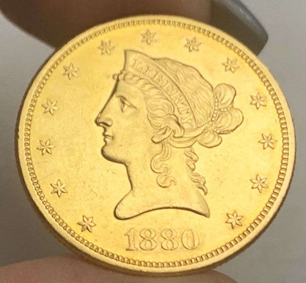 Last Minute! 1880-S Gold $10 Liberty Head MS64 Details: Winner shall receive the exact coin shown here. (MR/ETO)