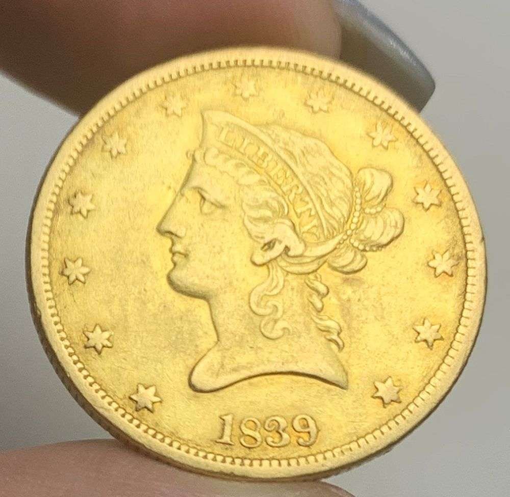 Last Minute! Rare 1939 Gold $10 Liberty Head XF Details: Winner shall receive the exact coin shown here. (MR/ETO)