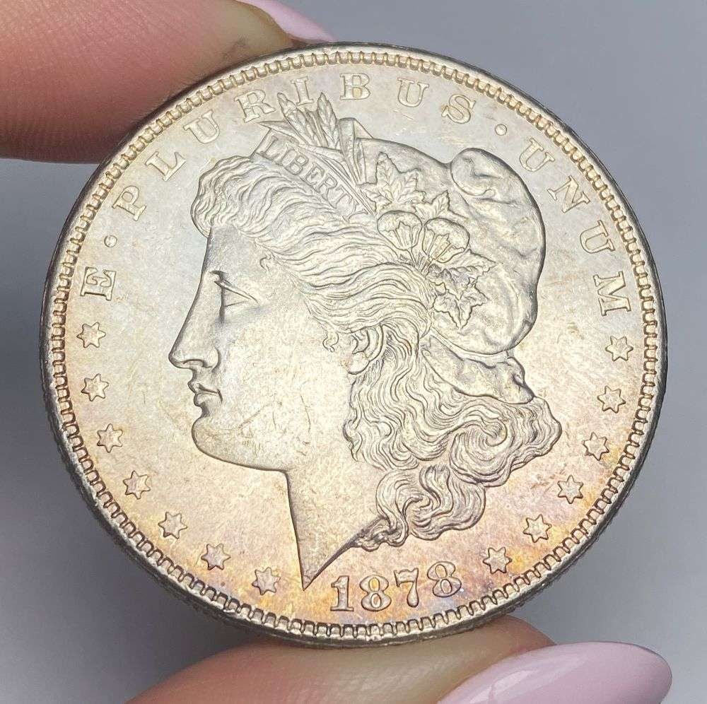 Toned 1878-S Morgan Silver Dollar MS63: This consignment, we hope to offer over time across our various Whatnot channels, with the best material featured in our Wednesday auctions. We hope to be done with this stuff by the beginning of 2027