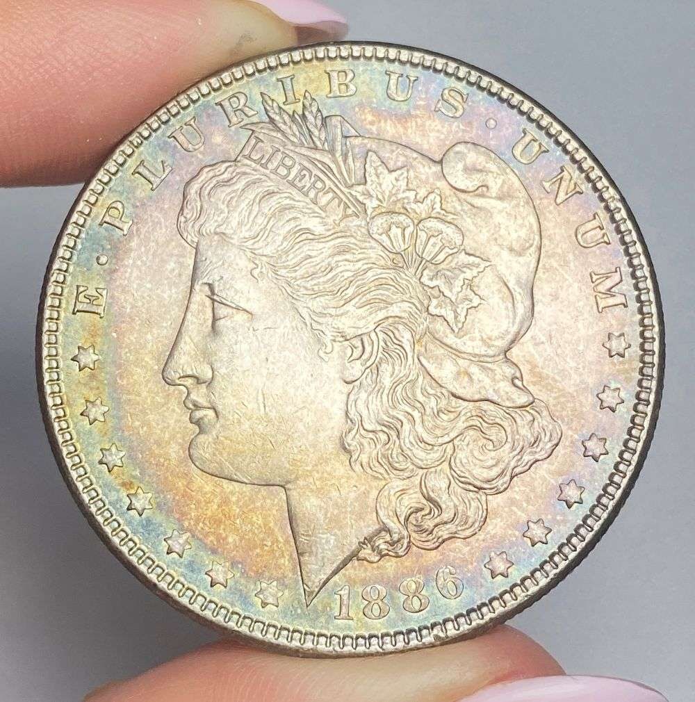 Stunning Toning 1886 Morgan Silver Dollar BU: This consignment, we hope to offer over time across our various Whatnot channels, with the best material featured in our Wednesday auctions. We hope to be done with this stuff by the beginning of 2027
