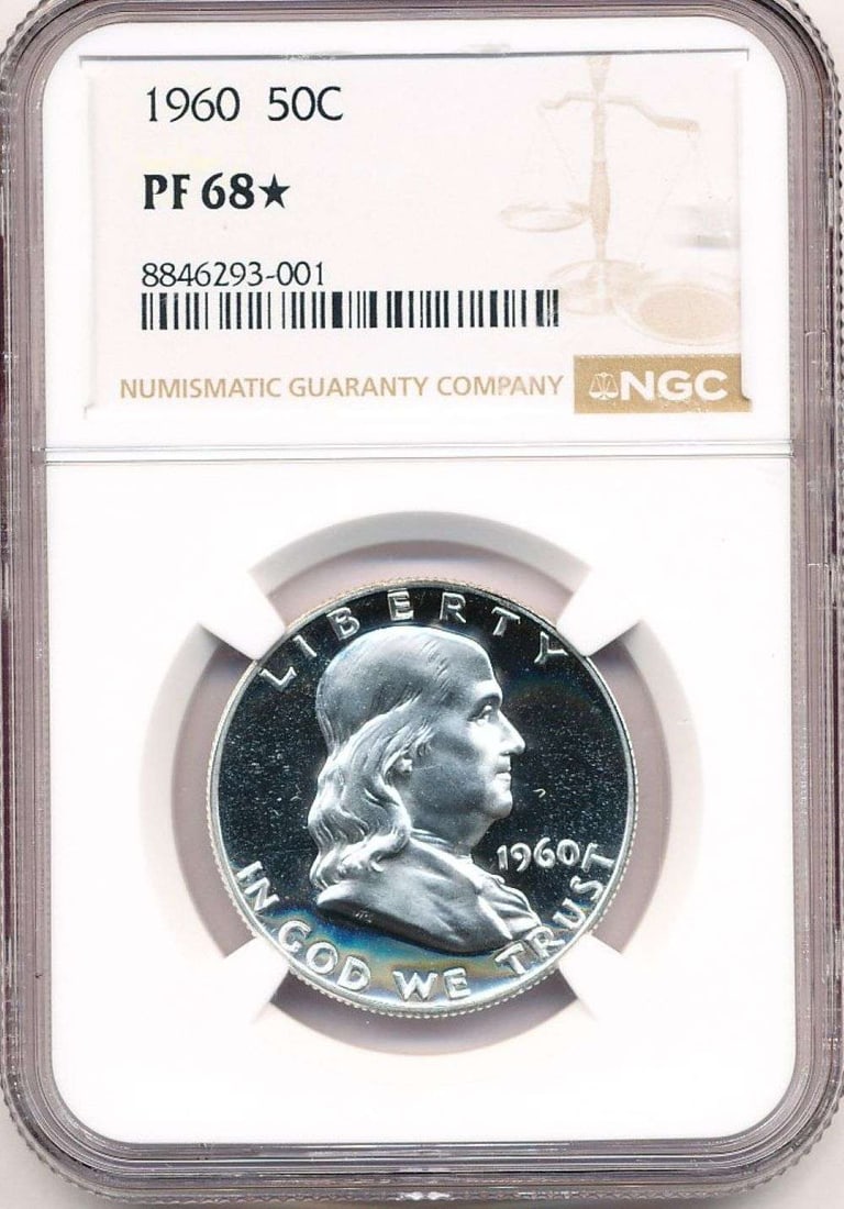1960 Franklin Silver Half Dollar NGC PF68 Star (1 of 4)