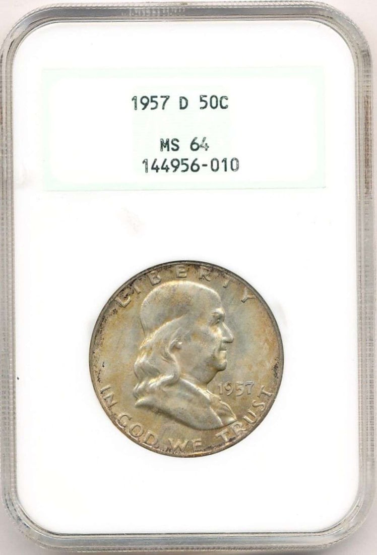 Old Fatty Holder 1967-D Franklin Silver Half Dollar NGC MS64 (1 of 5)