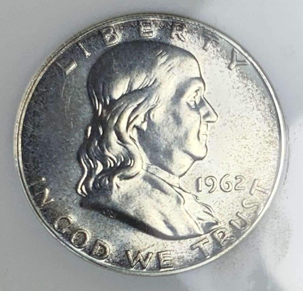 Old Fatty Holder 1962 Franklin Silver Half Dollar NGC PF68 (1 of 5)