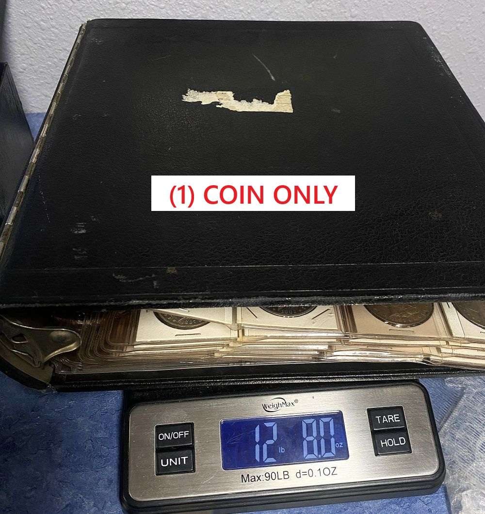 1878-CC Morgan Silver Dollar VG: This is (1) coin from a book that may be the heaviest book of silver dollars we've ever seen! The book is marked “Book Ten” and the album itself we believe dates back to the 1950's.They simply