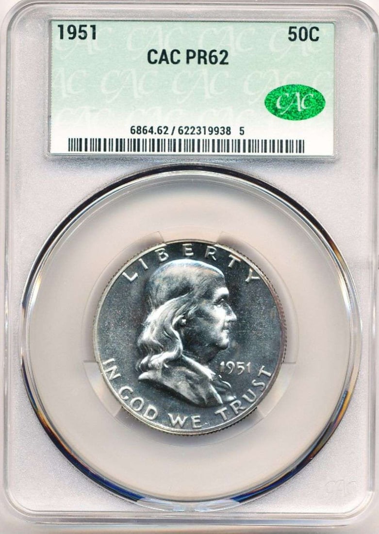1951 Franklin Silver Half Dollar CAC PR62: This consignment, we hope to offer over time across our various Whatnot channels, with the best material featured in our Wednesday auctions. We hope to be done with this stuff by the beginning of 2027