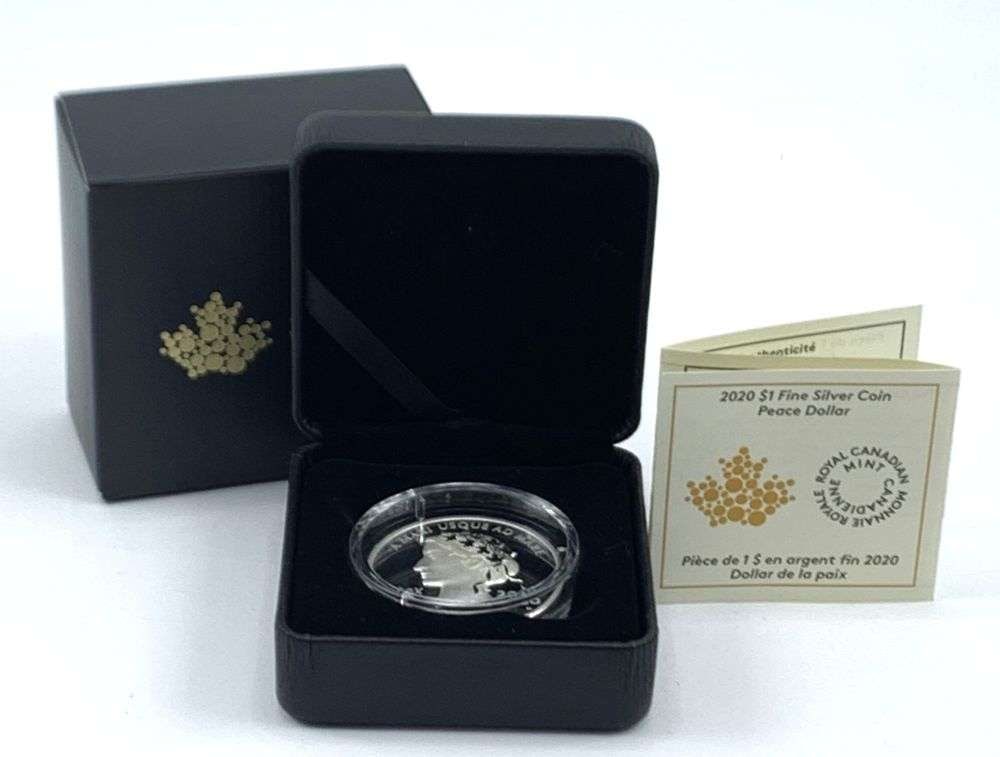 2020 Canadian Mint Peace Proof Silver Dollar: Winner shall receive the exact coin shown here. (MR/PB)