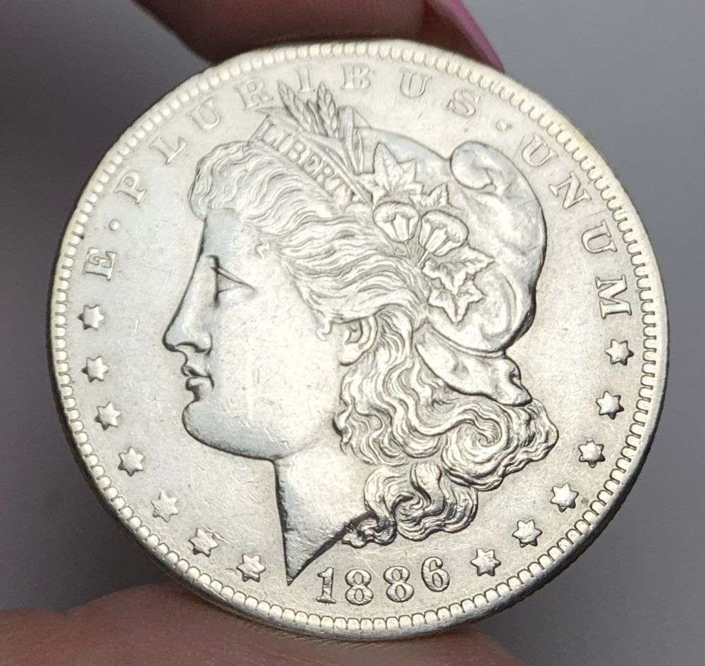 1886-O Morgan Silver Dollar AU55 Details (1 of 4)