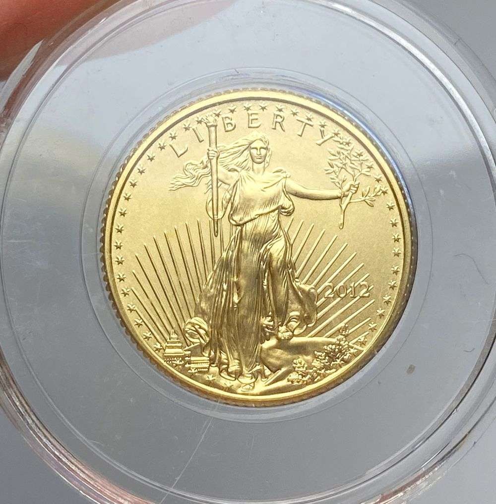 2012 American $5 Gold Eagle 1/10 ozt (1 of 2)