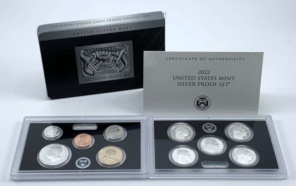 Rare Year United States Mint 2022-S Silver Proof Set OGP (10-coins): Winner shall receive the exact set (10-coins) shown here. (MR/ER)