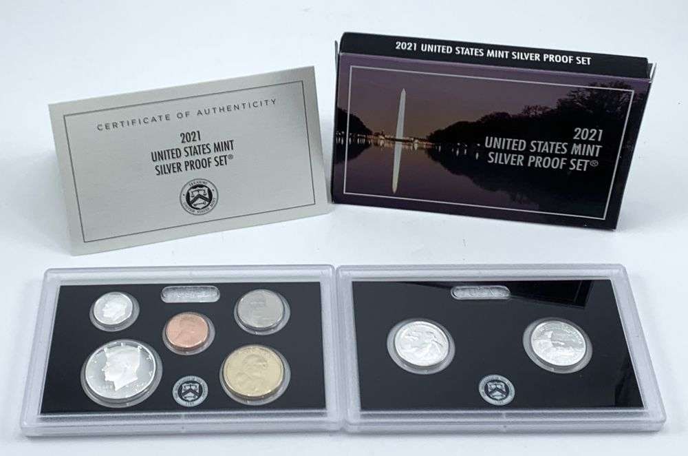 Rare Year United States Mint 2021-S Silver Proof Set OGP (7-coins): Winner shall receive the exact set (7-coins) shown here. (MR/ER)