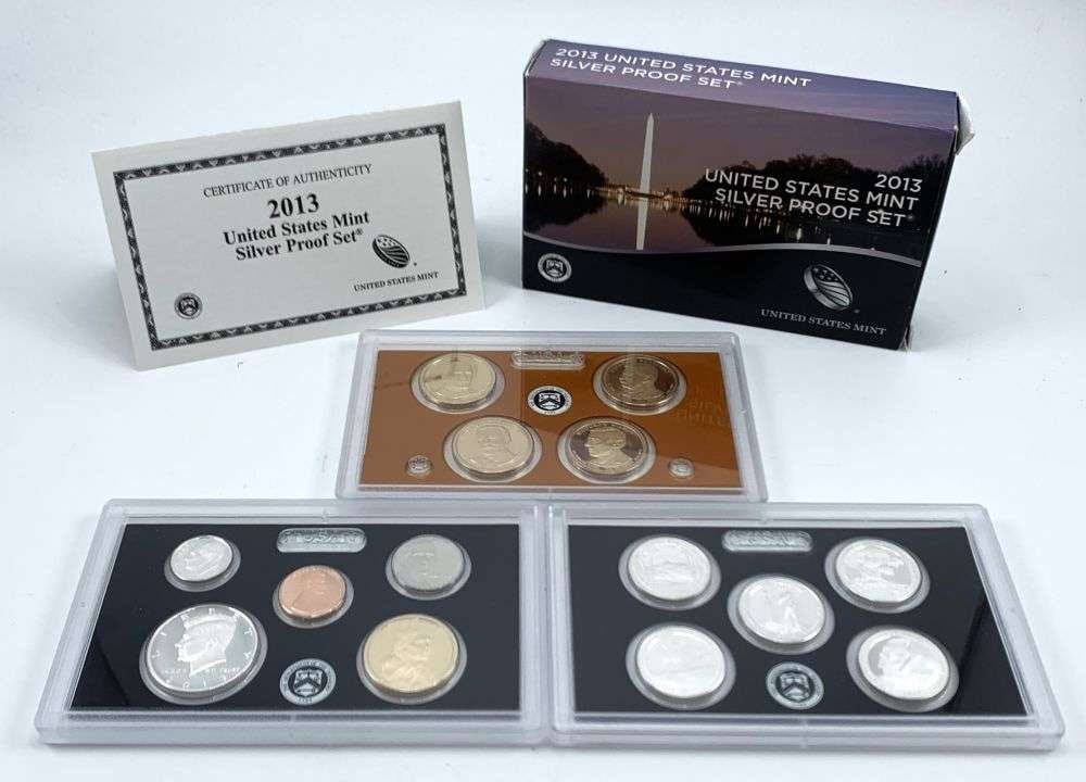 Rare Year United States Mint 2013-S Silver Proof Set OGP (14-coins): Winner shall receive the exact set (14-coins) shown here. (MR/ER)