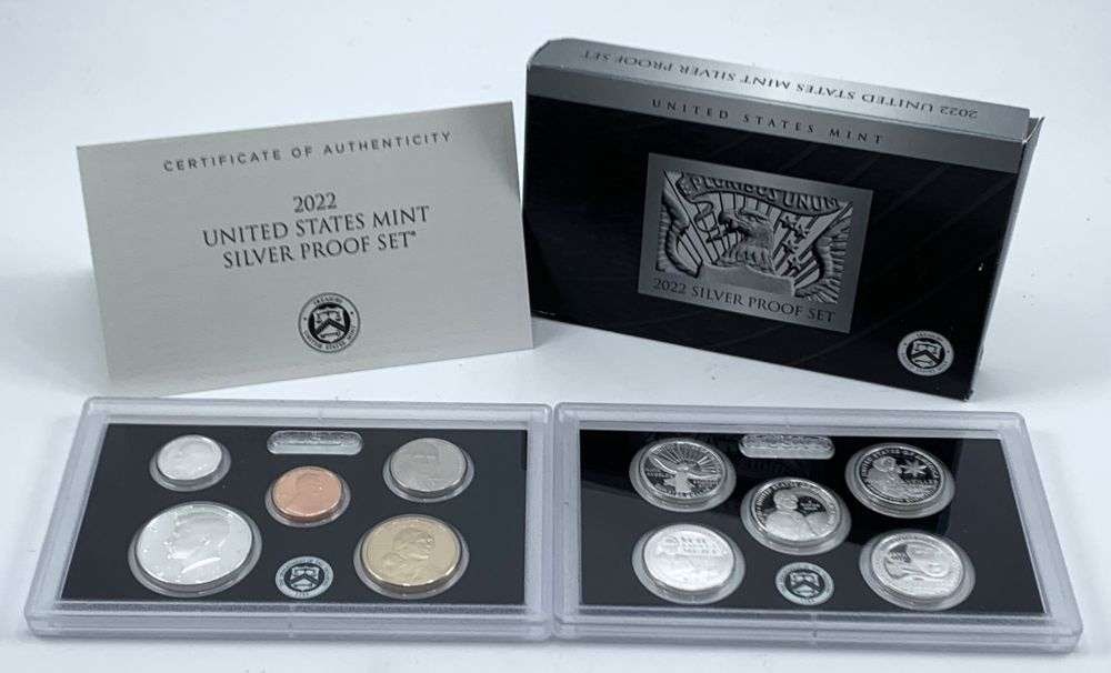 Rare Year United States Mint 2022-S Silver Proof Set OGP (10-coins): Winner shall receive the exact set (10-coins) shown here. (MR/ER)