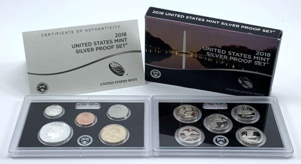 Rare Year United States Mint 2018-S Silver Proof Set OGP (10-coins): Winner shall receive the exact set (10-coins) shown here. (MR/ER)