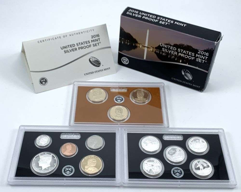 Rare Year United States Mint 2016-S Silver Proof Set OGP (13-coins): Winner shall receive the exact set (13-coins) shown here. (MR/ER)