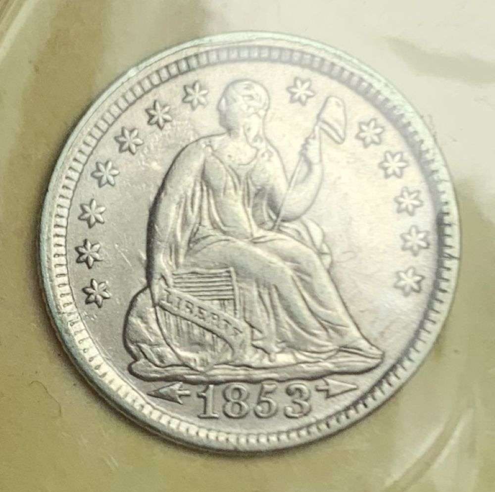 1853 Seated Liberty Silver Half Dime MS64 Details: This consignment, we hope to offer over time across our various Whatnot channels, with the best material featured in our Wednesday auctions. We hope to be done with this stuff by the beginning of 2027