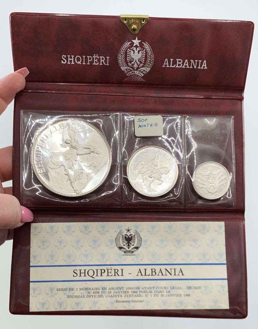 Rare 1970 Albania 500th Anniversary Of Skanderbeg's Death .999 Silver Proof Set (3-coins): This consignment, we hope to offer over time across our various Whatnot channels, with the best material featured in our Wednesday auctions. We hope to be done with this stuff by the beginning of 2027