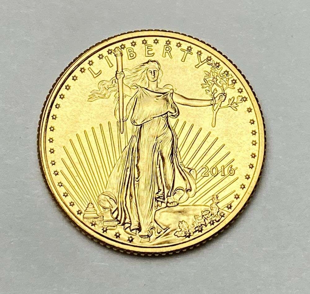 2016 American $5 Gold Eagle 1/10 ozt: Winner shall receive the exact coin shown here. (RR/UBB)