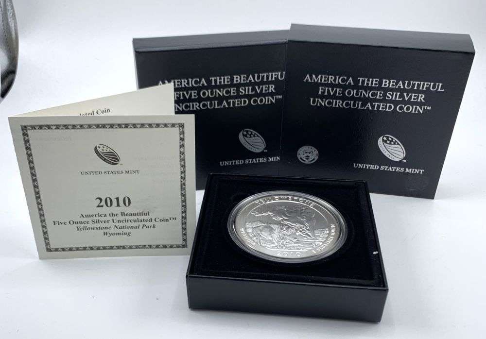 2010-P ATB Wyoming "Yellowstone" 5 ozt .999 Silver OGP: This consignment, we hope to offer over time across our various Whatnot channels, with the best material featured in our Wednesday auctions. We hope to be done with this stuff by the beginning of 2027