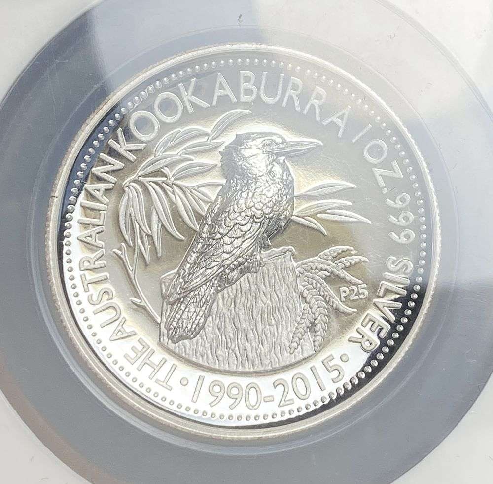 2015-P Australia Kookaburra 1 ozt .999 Silver High Relief Dollar NGC PF69 Ultra Cameo 25th Anniv. (1 of 6)