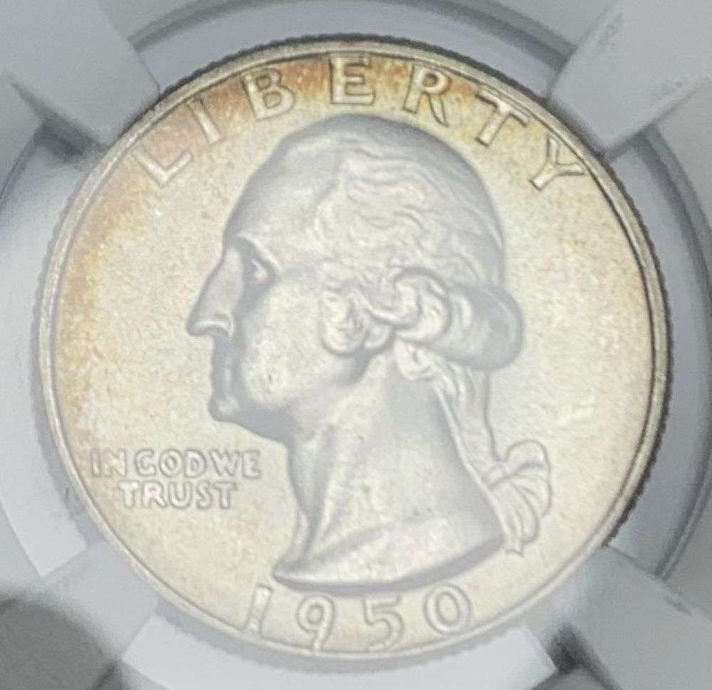 Better Date 1950-S Washington Silver Quarter NGC MS66: Winner shall receive the exact coin shown here. (MR/LR)