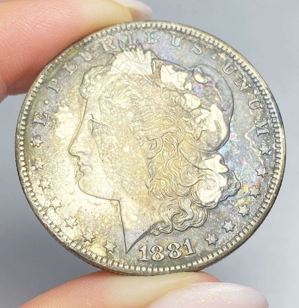 Toned 1881-CC Morgan Silver Dollar MS64 Details: This consignment, we hope to offer over time across our various Whatnot channels, with the best material featured in our Wednesday auctions. We hope to be done with this stuff by the beginning of 2027
