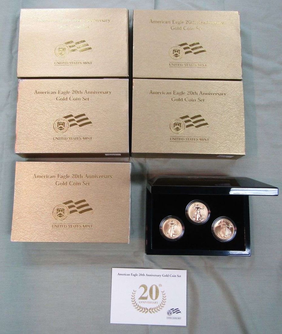 Last Minute! 2006 American Gold Eagle 3 ozt Unc/Pf/Rev Pf Set (3-coins): Winner shall receive the (1) set (3-coins) precisely resembling the one shown here. (RR)