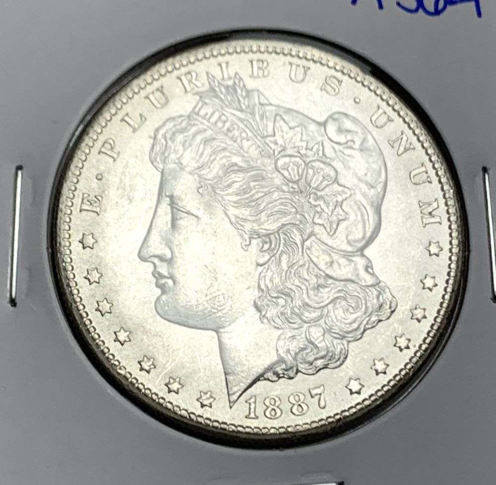 Last Minute! Rare 1887-S Morgan Silver Dollar MS64: A very special consignment. Once in a great while, some really, really nice silver dollars will hit the market. These coins come from a old, old-timer! By order of the consignor, none of these coins a
