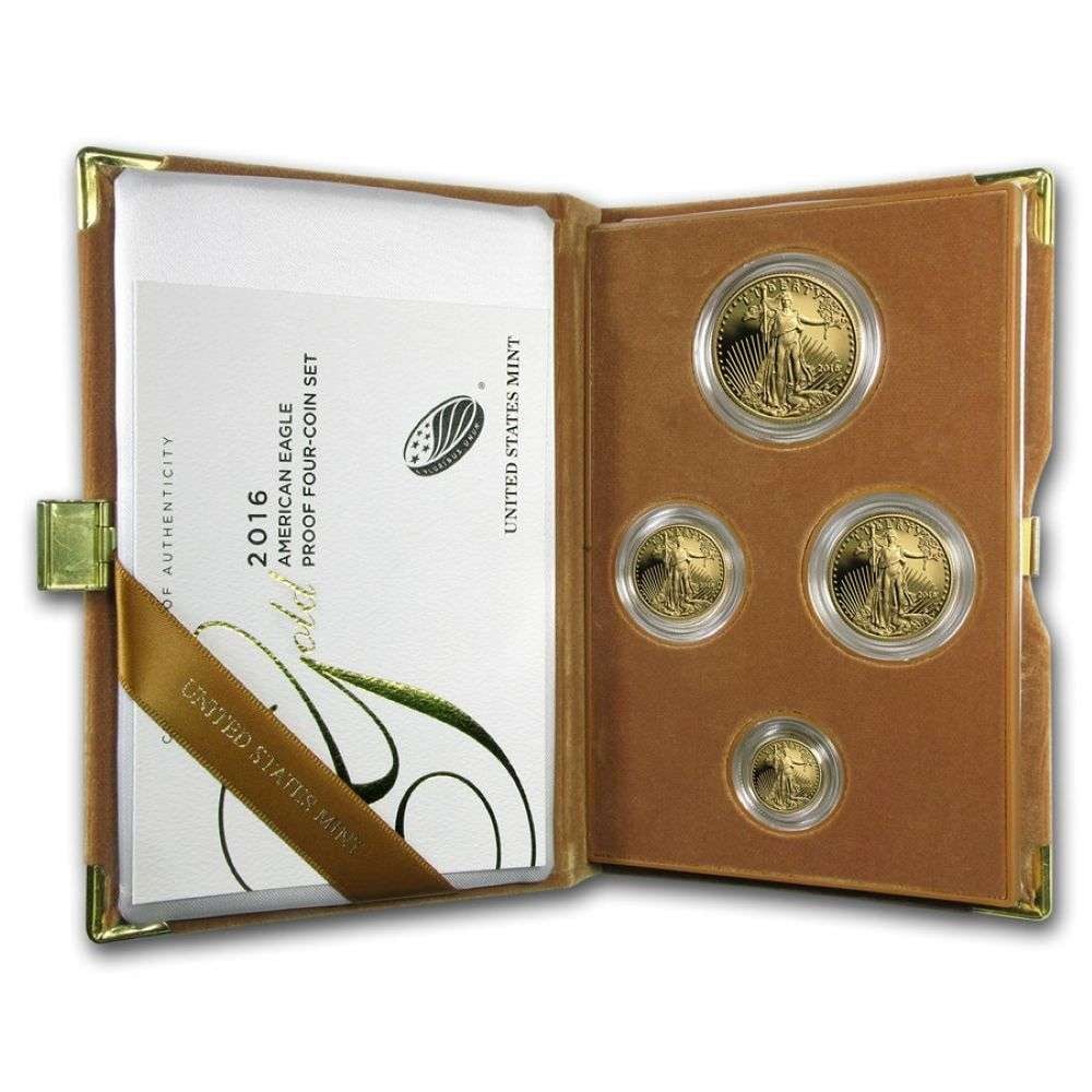 Last Minute! 2016 American Gold Eagle 1.85 ozt Proof Set OGP (4-coins): Winner shall receive (1) set (4-coins) precisely resembling the one shown here. (RR)