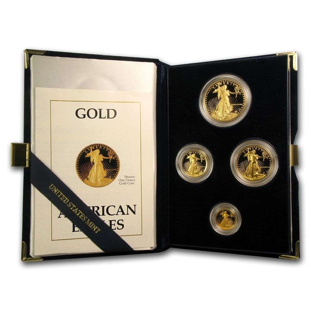 Last Minute! 1988 American Gold Eagle 1.85 ozt Proof Set OGP (4-coins): Winner shall receive (1) set (4-coins) precisely resembling the one shown here. (RR)