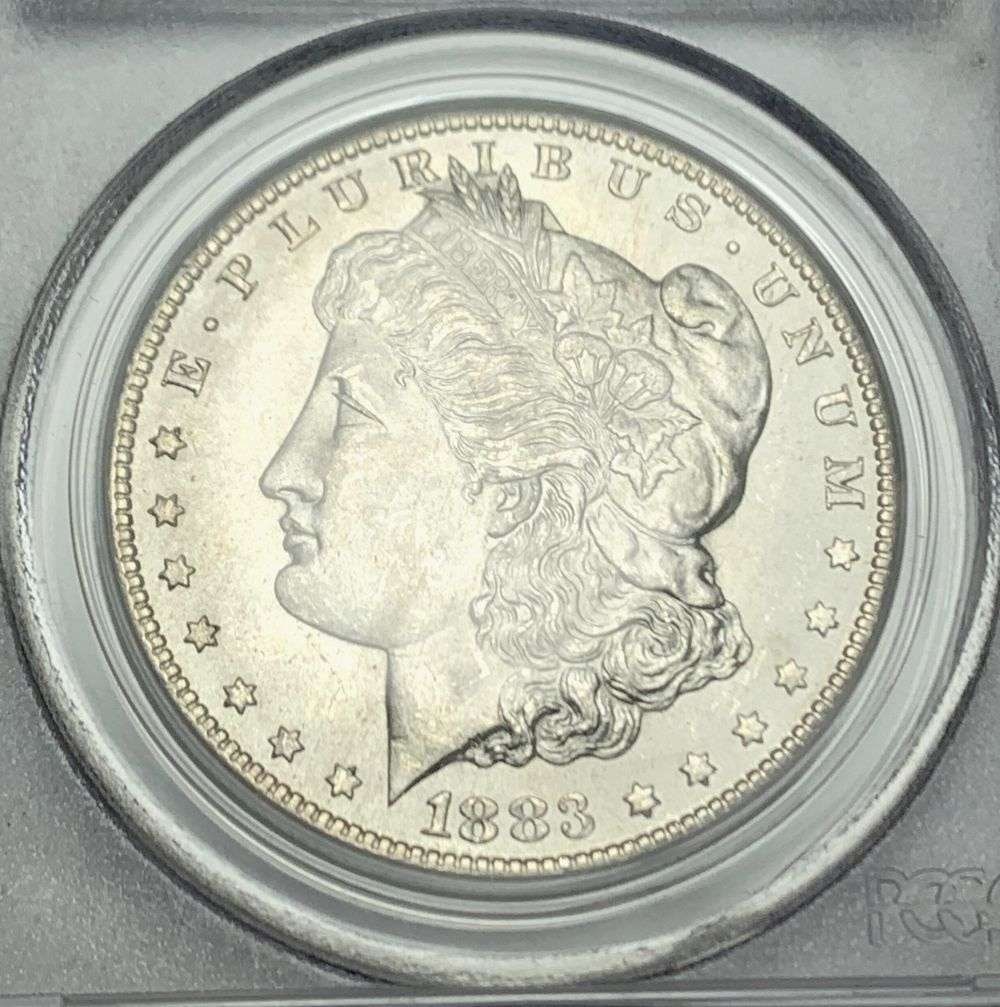 Last Minute! 1883-CC Morgan Silver Dollar PCGS MS65: Winner shall receive the exact coin shown here. (BD/TVC=EUR)
