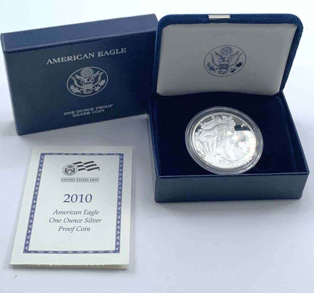 2010-W Proof American Silver Eagle OGP: Winner shall receive the exact coin shown here. (NH/B)