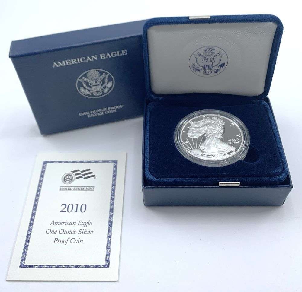 2010-W Proof American Silver Eagle OGP: Winner shall receive the exact coin shown here. (NH/B)