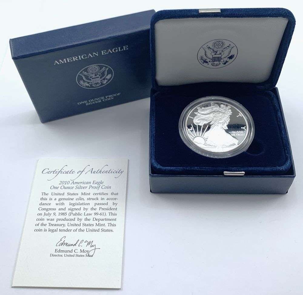 2010-W Proof American Silver Eagle OGP: Winner shall receive the exact coin shown here. (NH/B)