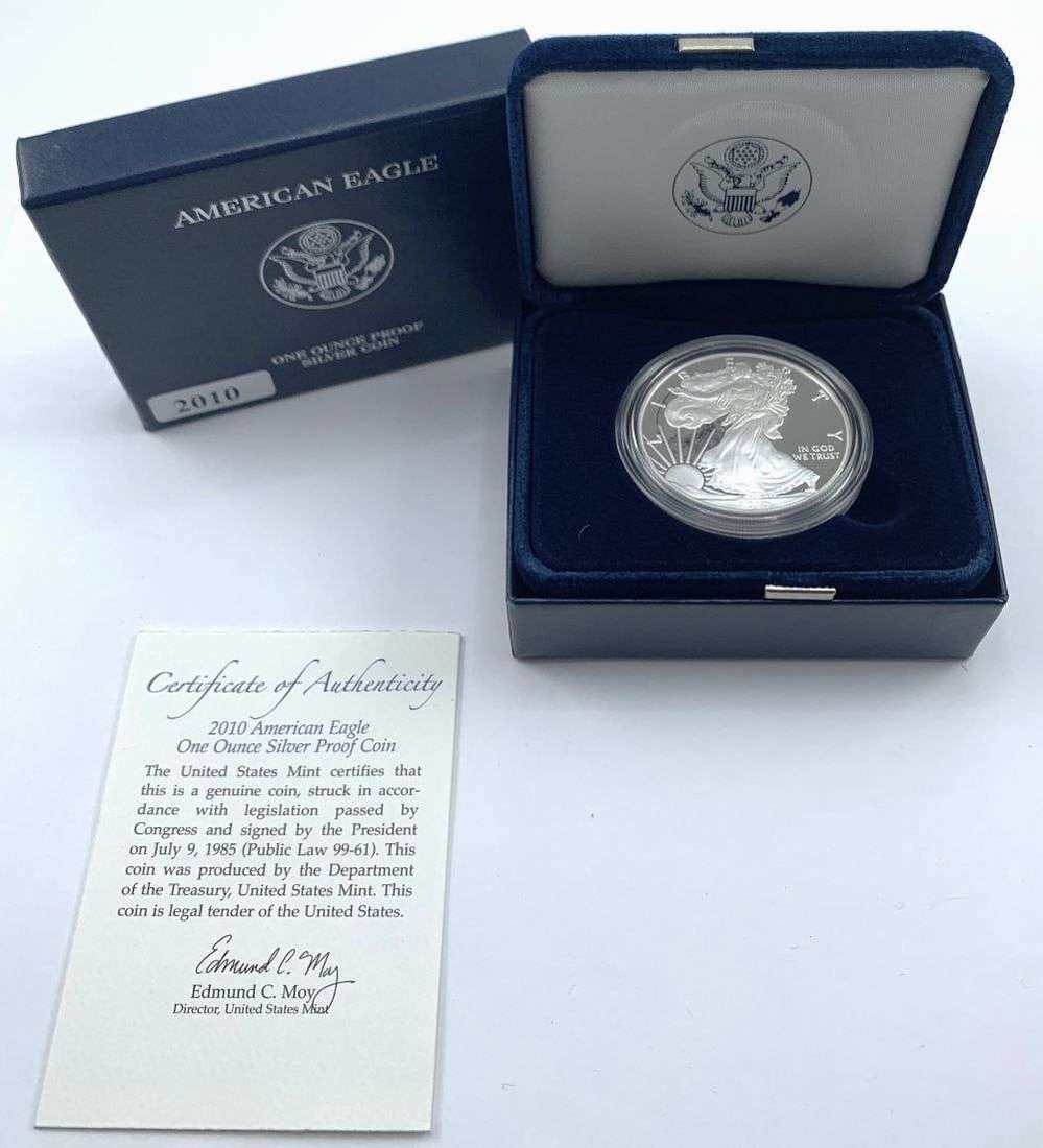 2010-W Proof American Silver Eagle OGP: Winner shall receive the exact coin shown here. (NH/B)