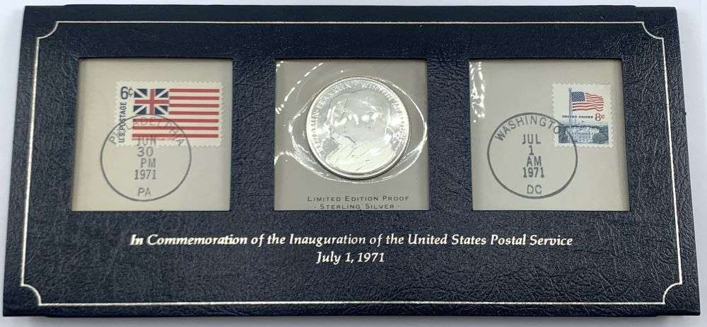 1971 Commemoration of the Inauguration of the United States Postal Service Proof Sterling Silver (1 of 5)