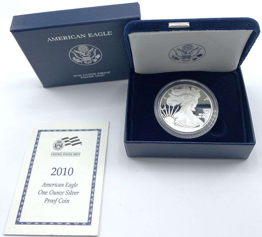 2010-W Proof American Silver Eagle OGP: Winner shall receive the exact coin shown here. (NH/B)