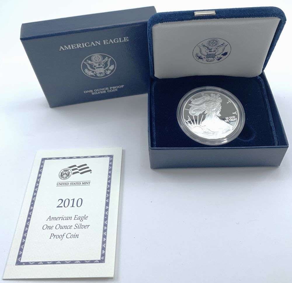 2010-W Proof American Silver Eagle OGP: Winner shall receive the exact coin shown here. (NH/B)