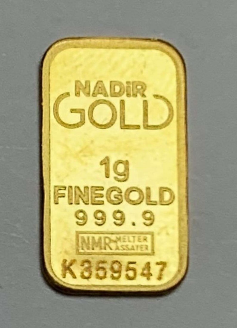 Nadir Karatbars 1g .9999 Gold Bar: Winner shall receive the exact bar shown here. (MR/B)