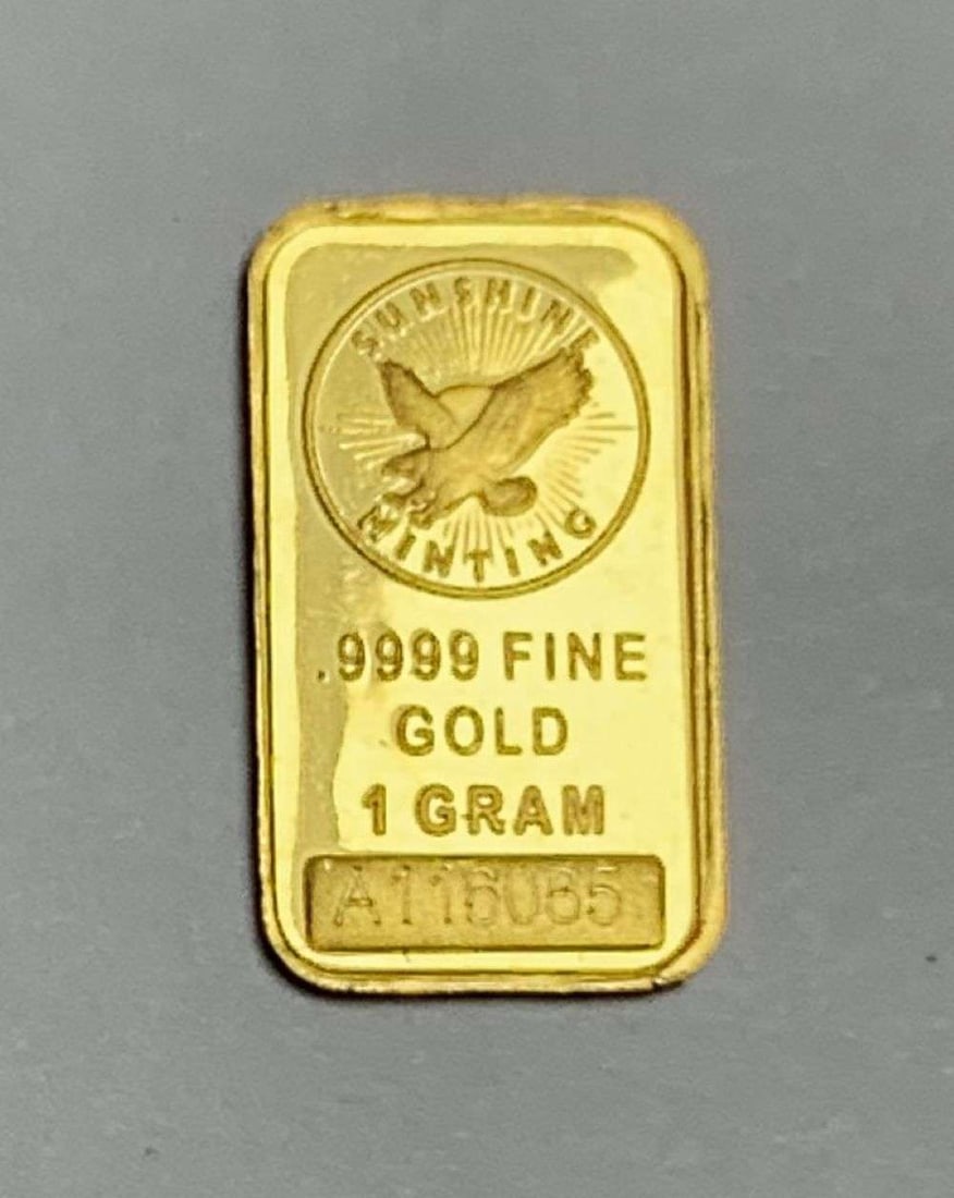 Sunshine Minting 1g .9999 Gold Bar (1 of 3)