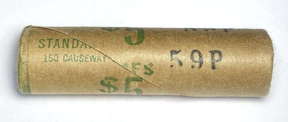 Vintage Bank Wrapped Roll (50-coins) BU 1959-P Roosevelt Silver Dime: If you were lucky enough to find one of these coins in this exact roll shown here and it went MS67+ full torch, it would be worth $1,100 according to the PCGS priceguide on June 12th, 2026. Winner sha