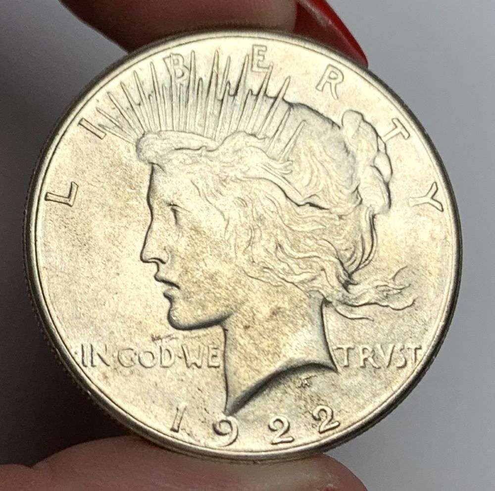 1922-S Peace Silver Dollar MS64: This is the story about two coin dealers, a partnership. One,the largest bullion dealer north of San Francisco, and the other, the largest rare coin dealer north of San Francisco. Together, their shop