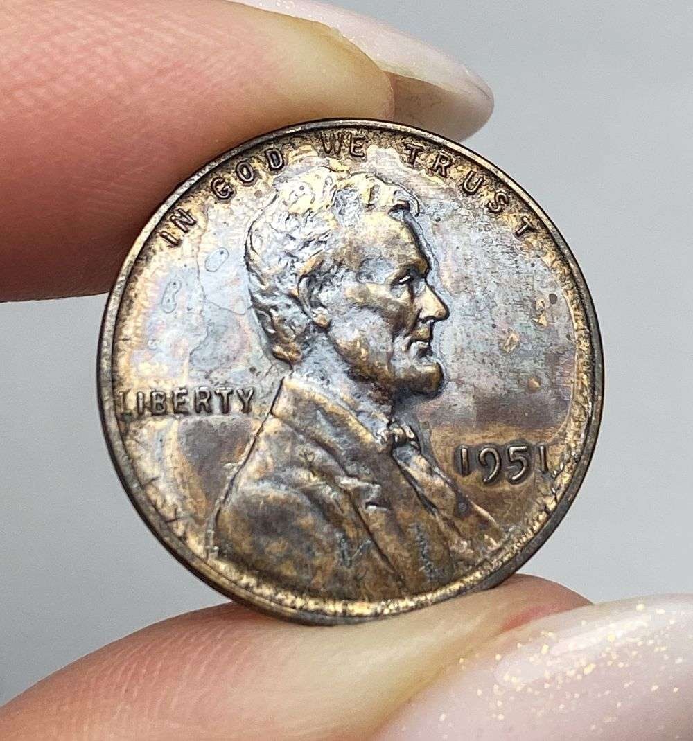 Toned 1951 Lincoln Cent PR66: This is the story about two coin dealers, a partnership. One,the largest bullion dealer north of San Francisco, and the other, the largest rare coin dealer north of San Francisco. Together, their shop