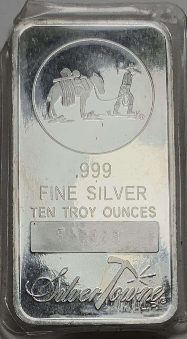 SilverTowne Prospector 10 ozt .999 Silver Bar (1 of 4)